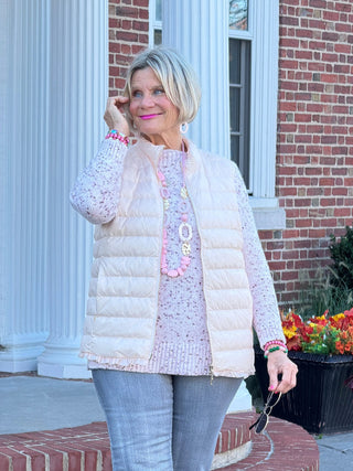 LULU-B PINK SHORT PUFFER VEST LULU-B