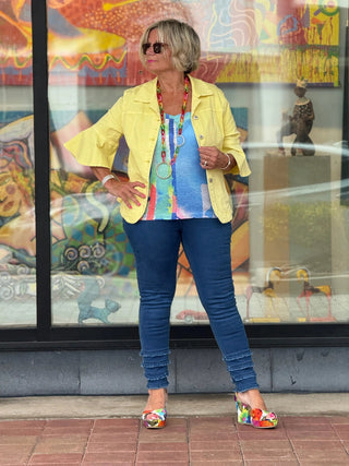 SOUTH BEACH DENIM YELLOW JACKET ETHYL JEANS