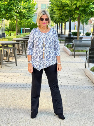 LULU-B WINTER WHITE ASYMMETRIC TOP LULU-B