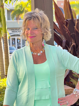 PEYTON CLEAR LIME SHRUG LULU-B