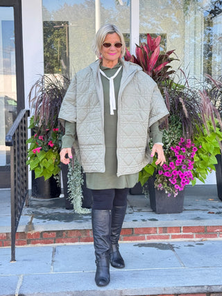 Lulu b kagaroo pocket olive scuba dress LULU-B