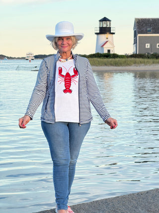 WHITE LOBSTER SWEATER LULU-B