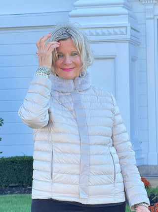 LULU-B SILVER FAUX FUR JACKET LULU-B