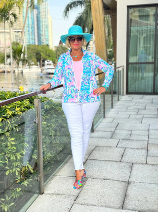 SPLASH OF PINK  FULL ZIPPER LULU-B