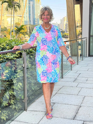 SALINA REEF ELBOW DRESS LULU-B