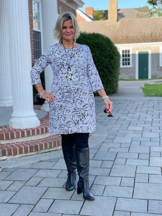 ELEGANT EXPRESSIONS SLEEVE DRESS LULU-B