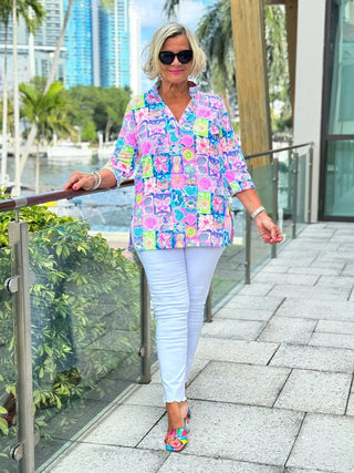 SANDY BEACH COLOR TUNIC LULU-B