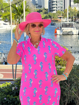 LULU B SEAHORSE BAY SHORT SLEEVE DRESS LULU-B