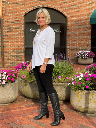 LULU-B WHITE ASYMMETRIC TOP LULU-B