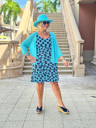 BLUE MEDALLION CHA CHA DRESS LULU-B