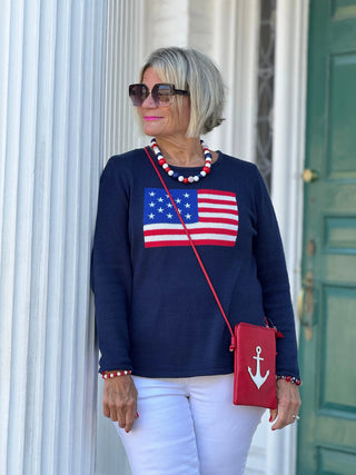 LULU-B NAVY FLAG SWEATER LULU-B
