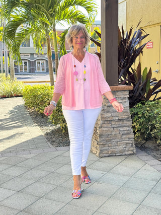 CLEAR PINK MESH WRAP LULU-B