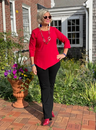 LULU-CRIMSON ASYMMETRIC TOP LULU-B