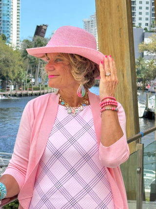 LULU B PINK CHIC MIDI SHIFT MAXI DRESS LULU-B