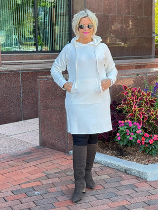 Lulu b kangaroo pocket pearl scuba dress LULU-B