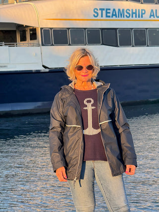 Women's New Englander® Rain Jacket NAVY Cathys Place