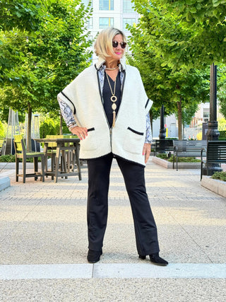 LULU-B WINTER WHITE FULL ZIPPER JACKET LULU-B