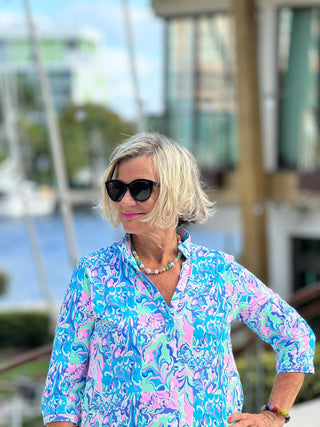 SPLASH OF PINK  TUNIC LULU-B