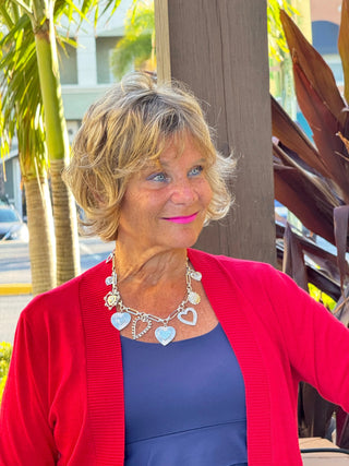 LULU-B CRIMSON RED PEYTON SHRUG LULU-B