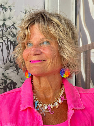 TROPICAL BEACH STARFISH PINK NECKLACE CATHYS RESORTWEAR