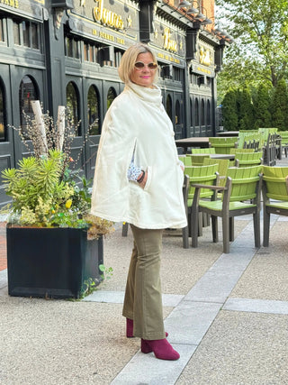 Ivory  Womens Cape Poncho Coat Cathys Place