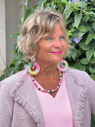 LULU-B CITY LIMIT PINK FRINGE JACKET LULU-B