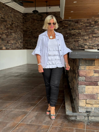 LULU-B SOUTH BEACH BLACK ANKLE PANT LULU-B