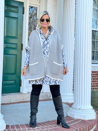 LULU-B WINTER WHITE SLEEVE DRESS LULU-B