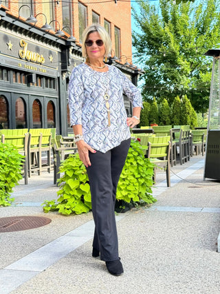 LULU-B WINTER WHITE ASYMMETRIC TOP LULU-B