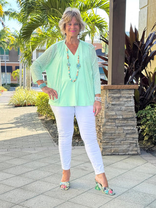 LULU-B HUNTER CLEAR LIME MESH WRAP LULU-B