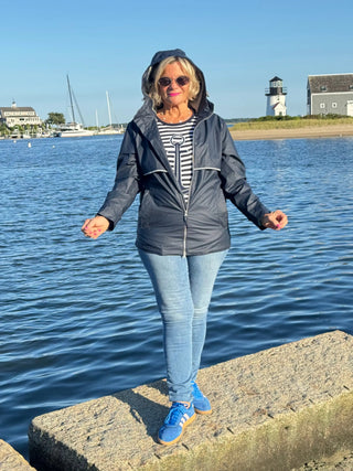 Women's New Englander® Rain Jacket NAVY Cathys Place