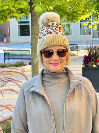 Leopard Pom Pom Hat Cathys Place