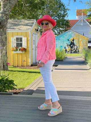 PALM BEACH GARDEN SHORT SLEEVE TOP LULU-B