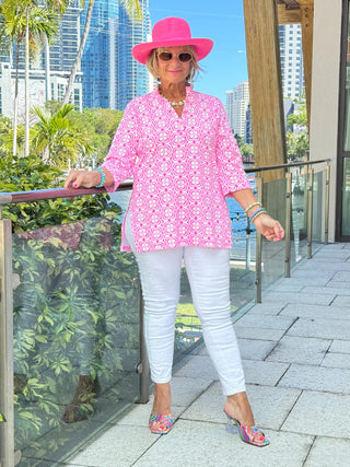 LULU B TROPIC PETALS TUNIC LULU-B