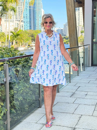 LULU B SHORELINE CHARM RUFFLE DRESS LULU-B