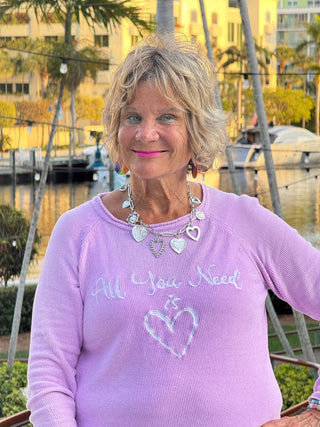 LULU-B LILAC ALL YOU NEED CEW NECK SWEATER LULU-B