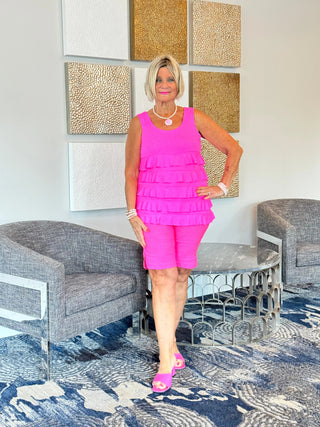 LULU-B HOT PINK 10"SHORTS LULU-B