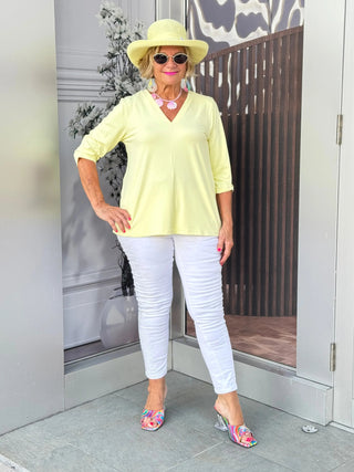 LULU-B TAILORED CLEAR SUNSHINE V NECK LULU-B