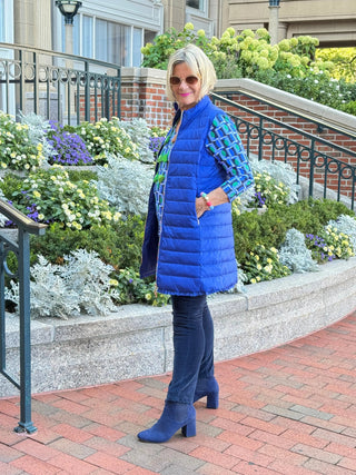 LULU-B COBALT PUFFER VEST LULU-B