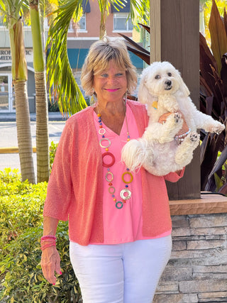 LULU-B SALMON MESH WRAP LULU-B