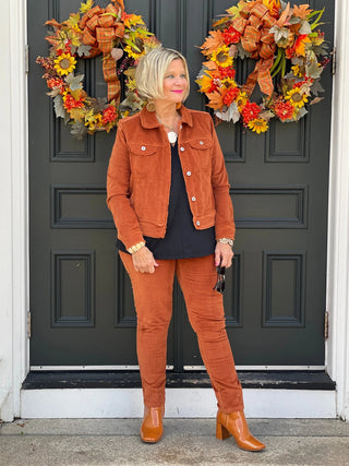 LULU-B COPPER VELOUR PANTS LULU-B