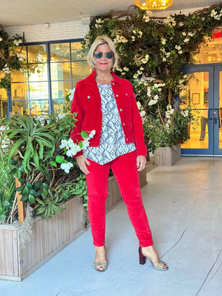 LULU-B RED VELOUR JACKET LULU-B