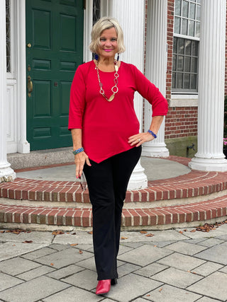 LULU-CRIMSON ASYMMETRIC TOP LULU-B
