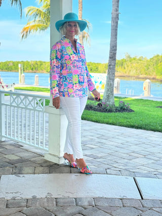 SANDY BEACH COLOR HALF ZIPPER LULU-B