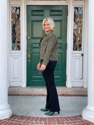 LULU-B NEW OLIVE LINEN JACKET LULU-B