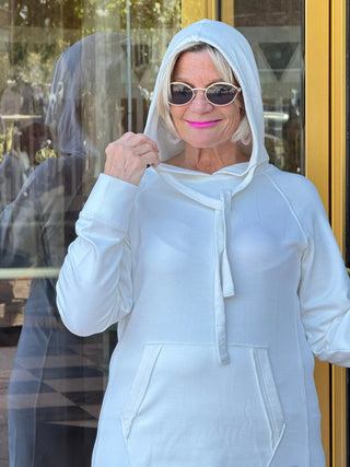 Lulu b kangaroo pocket pearl scuba dress LULU-B