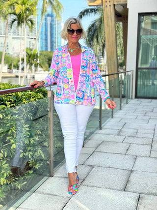 SANDY BEACH COLOR FULL ZIPPER LULU-B