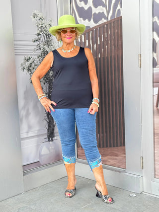 BLACK SPANK TANK LULU-B