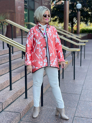 CORAL SHADES OF FALL REVERSIBLE JACKET I REVERSIBLES
