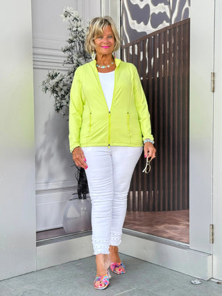 LULU-B LIME FULL ZIPPER JACKET Cathys Place